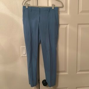 Theory sky blue cropped cuff pant, size 4